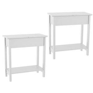 Verrill Flip Top Console Table - 2 Piece Living Room End Tables with